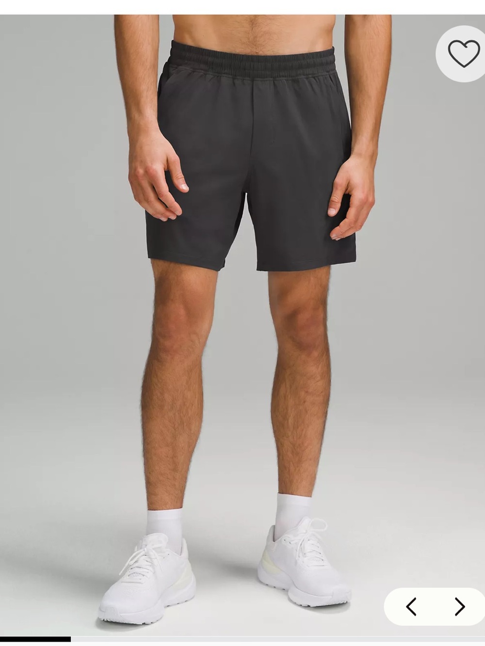 Lululemon Black 7 inch Men's Pace Breaker Performance Shorts; size small